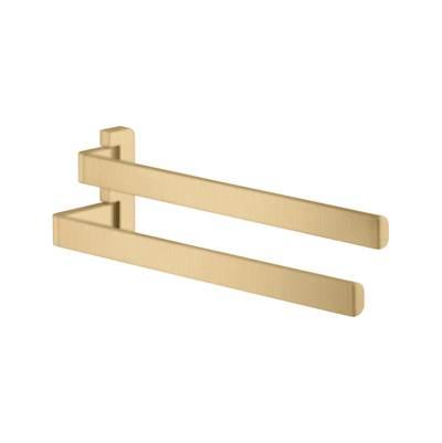 AXOR Universal SoftSquare Dual Towel Bar in Brushed Gold Optic