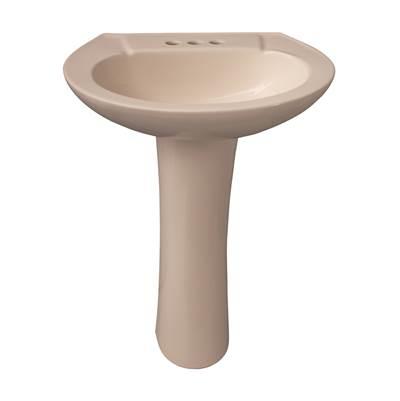 Hampshire 575 Pedestal  Lavatory, 4''cc, Bisque by Barclay