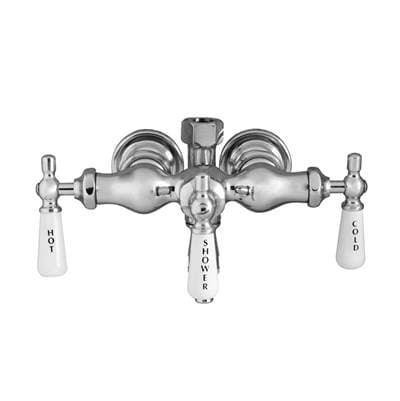Barclay Diverter Bathcock, No Riser, Old Style, CI Tub, Pol Chrome - Polished Chrome