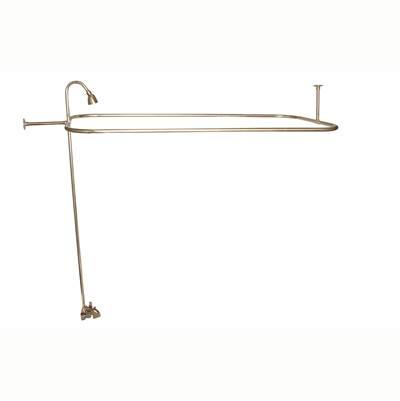 Converto Shower w/48'' Rect Rod , Fct, Riser, Polished Brass