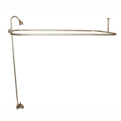 Converto Shower w/48'' Rect Rod , Fct, Riser, Polished Brass by Barclay