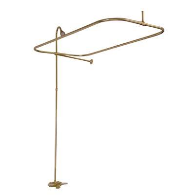 Converto Shower w/54'' Rect Rod , Fct, Riser, Polished Brass