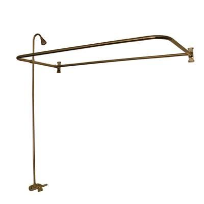Converto shower w/60'' D-Rod,  Fct, riser, Polished Brass