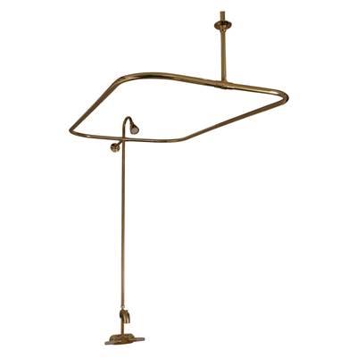 Converto Shower w/48'' Rect Rod , Code Spout, Polished brass by Barclay