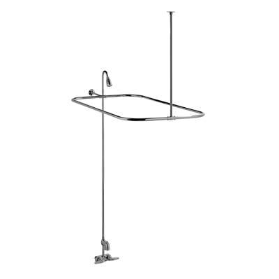 Converto Shower w/54'' Rect Rod , Code Spout, Polished Chrome by Barclay