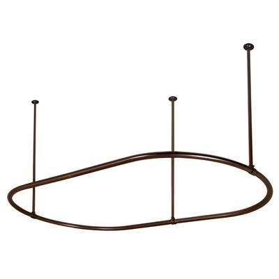 48'' Oval Shower Curtain Ring-Polished Brass