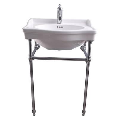 Cali 24''Console w/stand,Whit 1 Faucet Hole, CP Stand by Barclay