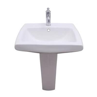 Ambrose Pedestal for 6'' Center Set, Overflow, White