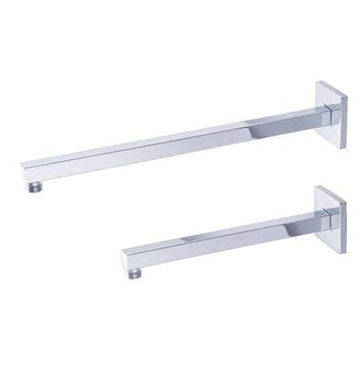 Barclay 12'' Wallmount Modern Square Shower Arm Tube W/flange,cp - Polished Chrome