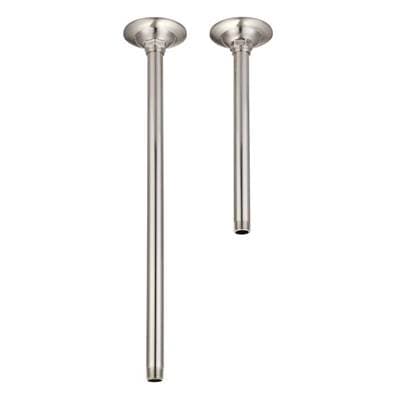 Barclay 17'' Ceiling Mount Brass Tube Shower Arm W/flange, BN - Brushed Nickel by Barclay