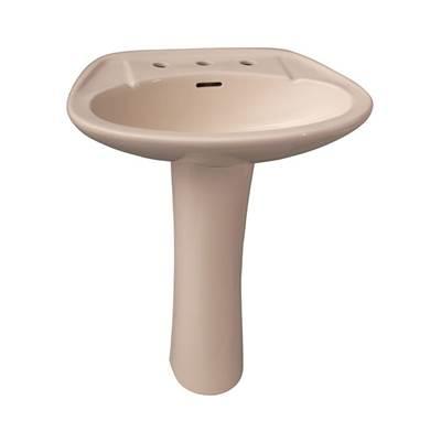 Morning 650 Ped Lav Basin only 8'' WS, Overflow,White by Barclay