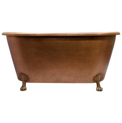 Barclay Panya 68'' Roll Top Copper Tub, Clawfoot PB - Antique Copper