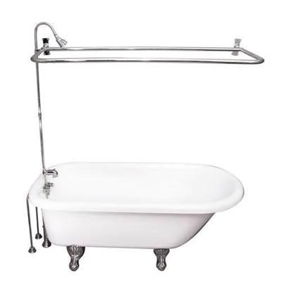 Tub Kit 67'' AC Roll Top, Shwr Unit, Supplies, Drain-Chrome