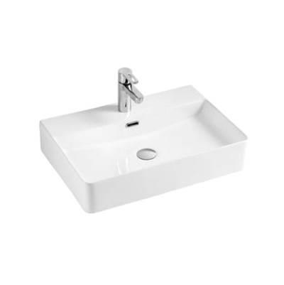 Adolfo 23'' Rectangular,1 fauce hole, Basin, White by Barclay