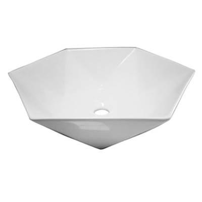 Angie 21'' Hexagon Basin, White by Barclay