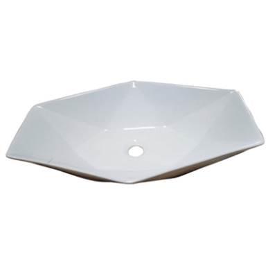 Angelina 25'' Wide Hexagon Basin, White by Barclay