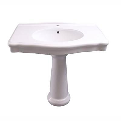 Anders Basin Only with1-Faucet Hole,W/ Overflow,White by Barclay