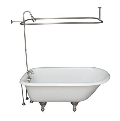 Tub Kit 55'' CI Roll Top,Filler Shower Unit,Supplies, Drain-BN