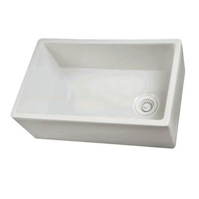 30'' Apron Front Sink, 29 1/2''w x  18''d x 10''h,  White by Barclay