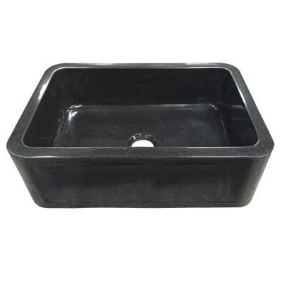 Ankra 30'' Polished Granite Single Bowl Apron Front Sink, GPBL
