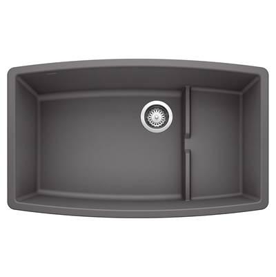 Performa Cascade SILGRANIT 32'' Single Bowl Undermount Kitchen Sink with Colander - Cinder by Blanco