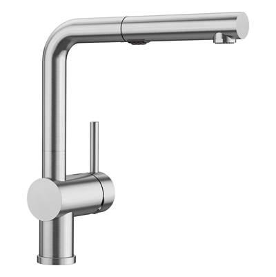 Linus Low Arc Pull-Out Dual-Spray Kitchen Faucet - PVD Steel by Blanco