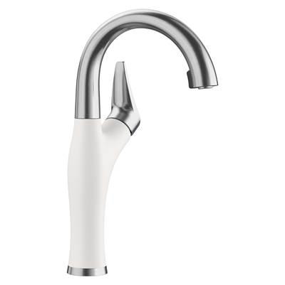 Artona Pull-Down Dual-Spray Bar Faucet - PVD Steel/White by Blanco