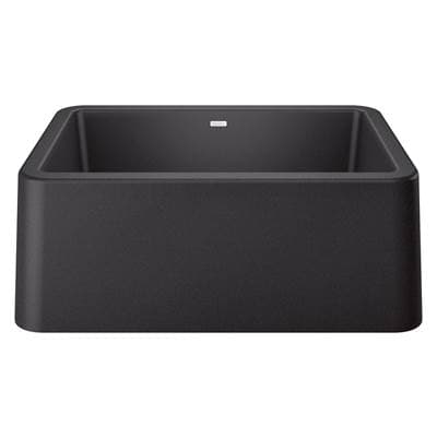 Blanco Ikon Silgranit 27'' Single Bowl Apron-front Farmhouse Sink - Anthracite by Blanco