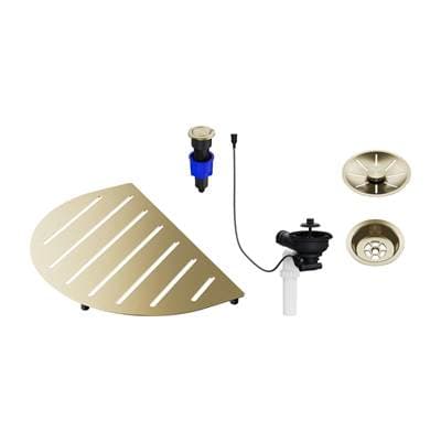 Blanco Oovalon Drain and Accessory Bundle - Satin Gold