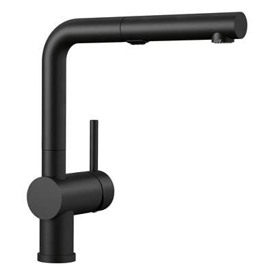 Linus Low Arc Pull-Out Dual-Spray Kitchen Faucet - Coal Black