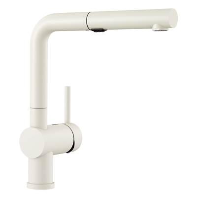 Linus Low Arc Pull-Out Dual-Spray Kitchen Faucet - White