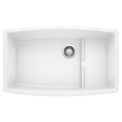 Performa Cascade SILGRANIT 32'' Single Bowl Undermount Kitchen Sink with Colander - White by Blanco