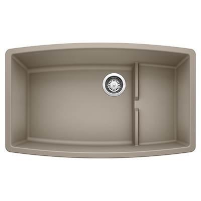 Performa Cascade SILGRANIT 32'' Single Bowl Undermount Kitchen Sink with Colander - Truffle by Blanco