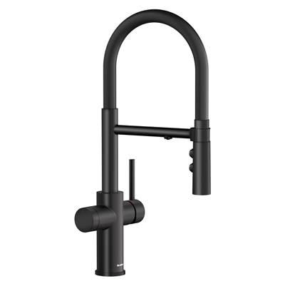 Catris Flexo Filter-Ready Semi-Pro Pull-Down Dual-Spray Kitchen Faucet - Matte Black by Blanco