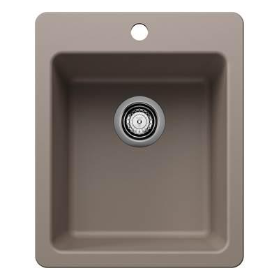 Liven SILGRANIT 17'' Dual Mount Bar Sink - Truffle