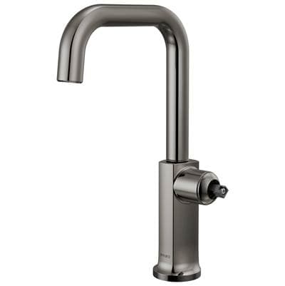 Brizo Kintsu Bar Faucet with Square Spout - Less Handle - Brilliance Black Onyx by Brizo