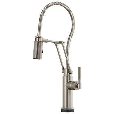 Litze SmartTouch Articulating Kitchen Faucet With Finished Hose by Brizo