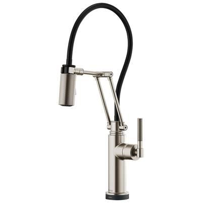 Litze SmartTouch Articulating Kitchen Faucet with Knurled Handle by Brizo