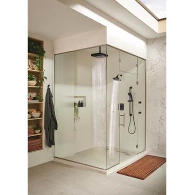 Brizo Kintsu 10'' Shower Arm and Flange - Matte Black by Brizo