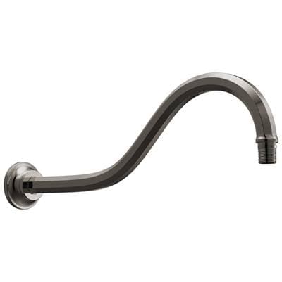 Brizo Beaucleree 16'' Shower Arm and Flange - Brilliance Black Onyx