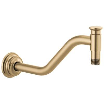 Brizo Invari 11'' Angled Shower Arm and Flange - Luxe Gold