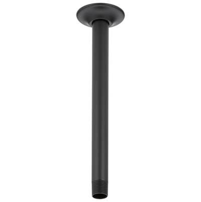 Brizo Universal Showering 10'' Ceiling Mount Shower Arm and Round Flange - Matte Black by Brizo