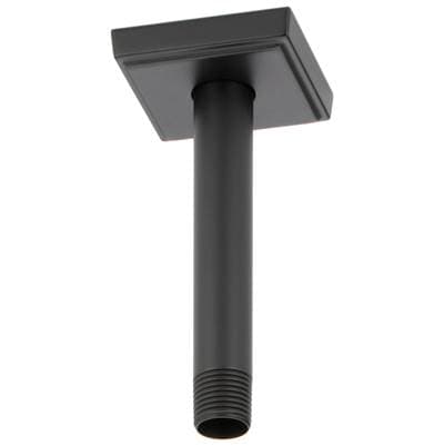 Brizo Universal Showering 6'' Ceiling Mount Shower Arm and Square Flange - Matte Black by Brizo