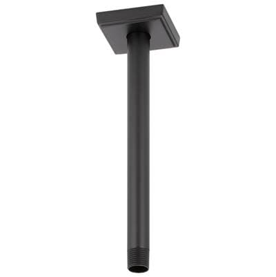 Brizo Universal Showering 10'' Ceiling Mount Shower Arm and Square Flange - Matte Black by Brizo