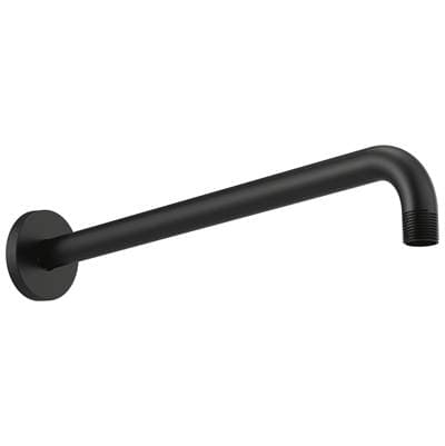 Brizo Universal Showering 16'' Linear Round Wall Mount Shower Arm and Flange - Matte Black by Brizo