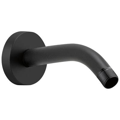 Brizo Universal Showering 7'' Linear Round Wall Mount Shower Arm and Flange - Matte Black