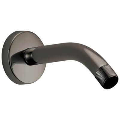 Brizo Other 7'' Linear Round Wall Mount Shower Arm and Flange - Brilliance Black Onyx