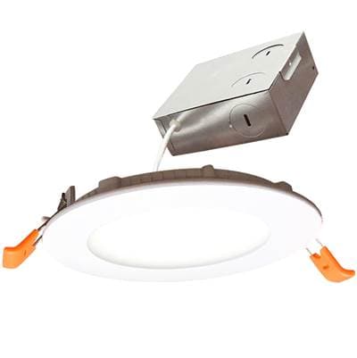 Bulbrite 12W Led 4'' High Lumen Recessed Downlight W/ Metal Jbox White Round Dimmable 80Cri 2700K... by Bulbrite