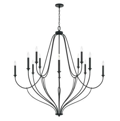 Bentley 12-Light Chandelier in Black Iron by Capital Lighting