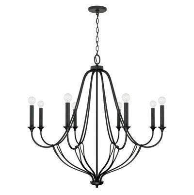 Bentley 8-Light Chandelier in Black Iron by Capital Lighting